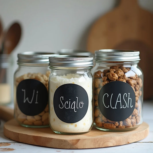 Chalkboard Labels For Jars - Editable chalkboard labels for jars simplify pantry storage