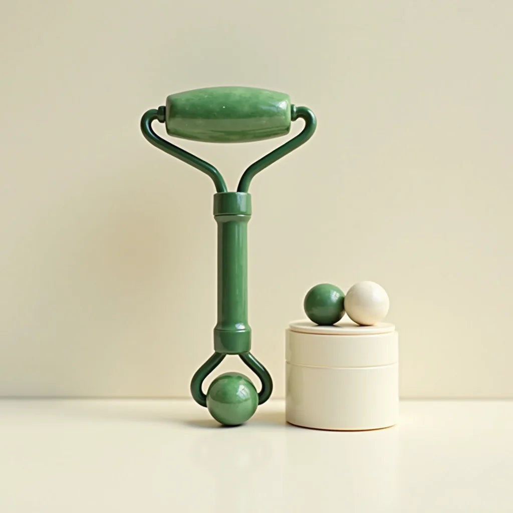 Jade Roller Gua Sha Set For Face - Glow Daily with a Jade Roller and Gua Sha Face Set