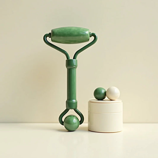 Jade Roller Gua Sha Set For Face - Glow Daily with a Jade Roller and Gua Sha Face Set
