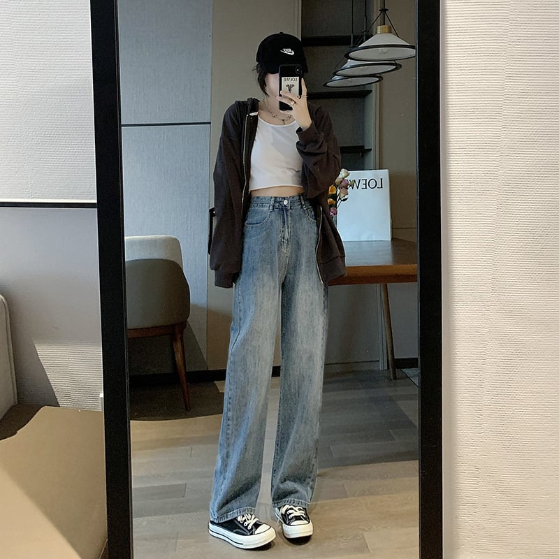 Vintage High Waist Wide Leg Loose Jeans
