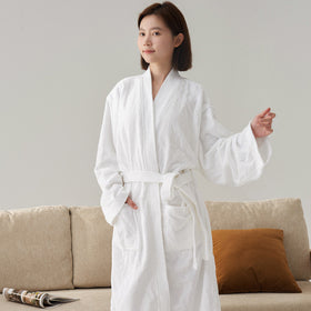 Luxury Cotton Waffle Hotel Bathrobe for Spas