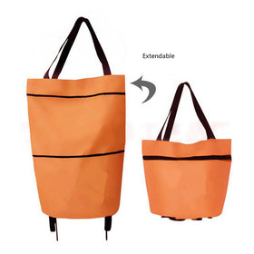 Shopping Trolley with Wheels and Folding Handle