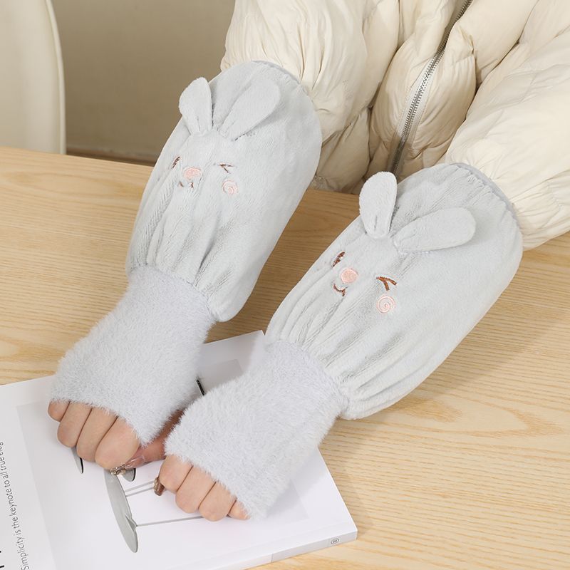 Long Sleeve Insulated Coat with Gloves for Women