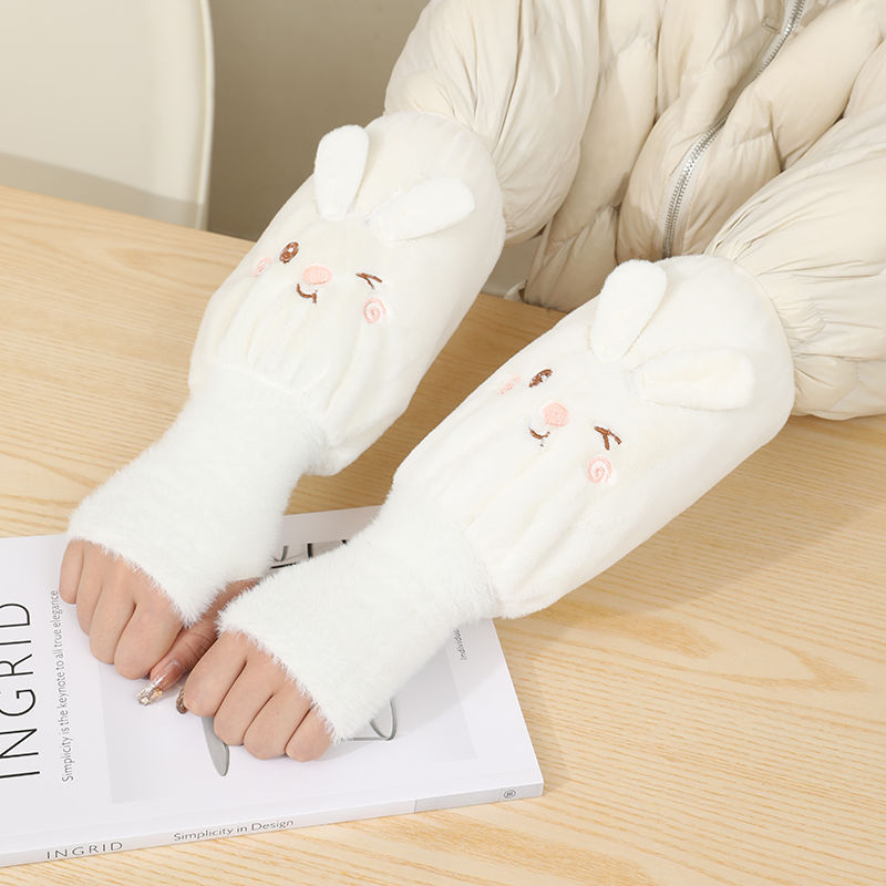 Long Sleeve Insulated Coat with Gloves for Women