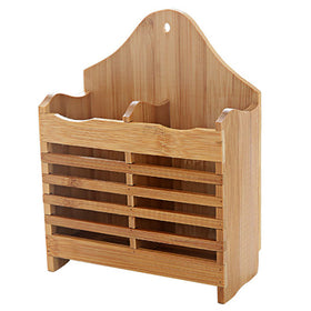 Bamboo and Wood Wall Mounted Chopstick Holder