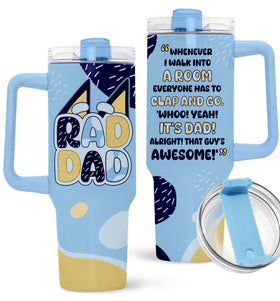 MARSANA Dad Tumbler - Gifts for Dad from Daughter Son - Father Coffee Cup - Gifts for Fathers Day - Gifts for Men - Daddy Mug - Gift for Husband - Its Dad Tumbler 40Oz