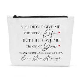 FBCCZEY Mothers Day Bonus Mom Gifts for Stepmom Makeup Bag Mother in Law Birthday Gifts Retirement Gifts for Bonus Mom Makeup Pouch Bonus Mom Birthday Gift Ideas Cosmetic Bag