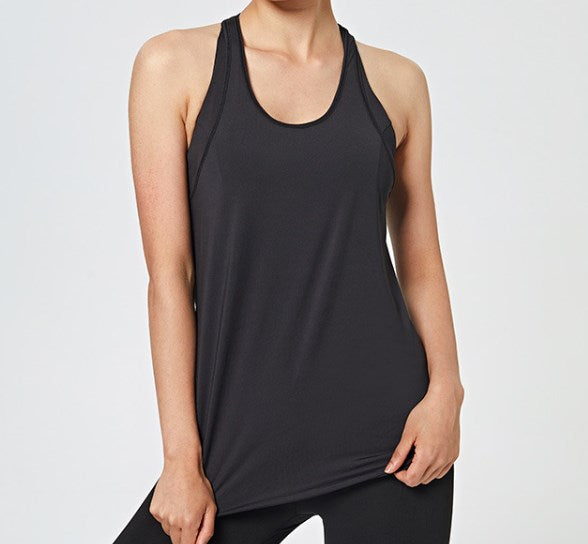 Women's Sleeveless Yoga Vest with Chest Pad Top