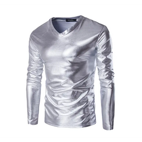 2017 Men's Slim Fit Long Sleeve V-Neck T-Shirt