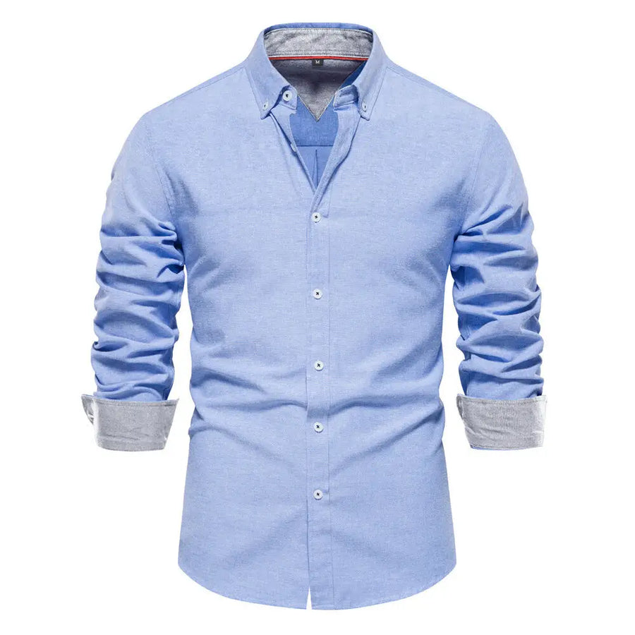 2023 Fall Men's Casual Slim-Fit Long Sleeve Shirt