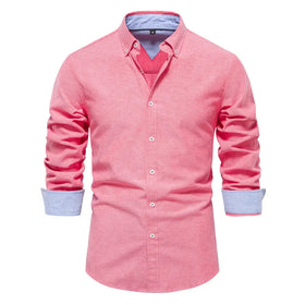 2023 Fall Men's Casual Slim-Fit Long Sleeve Shirt