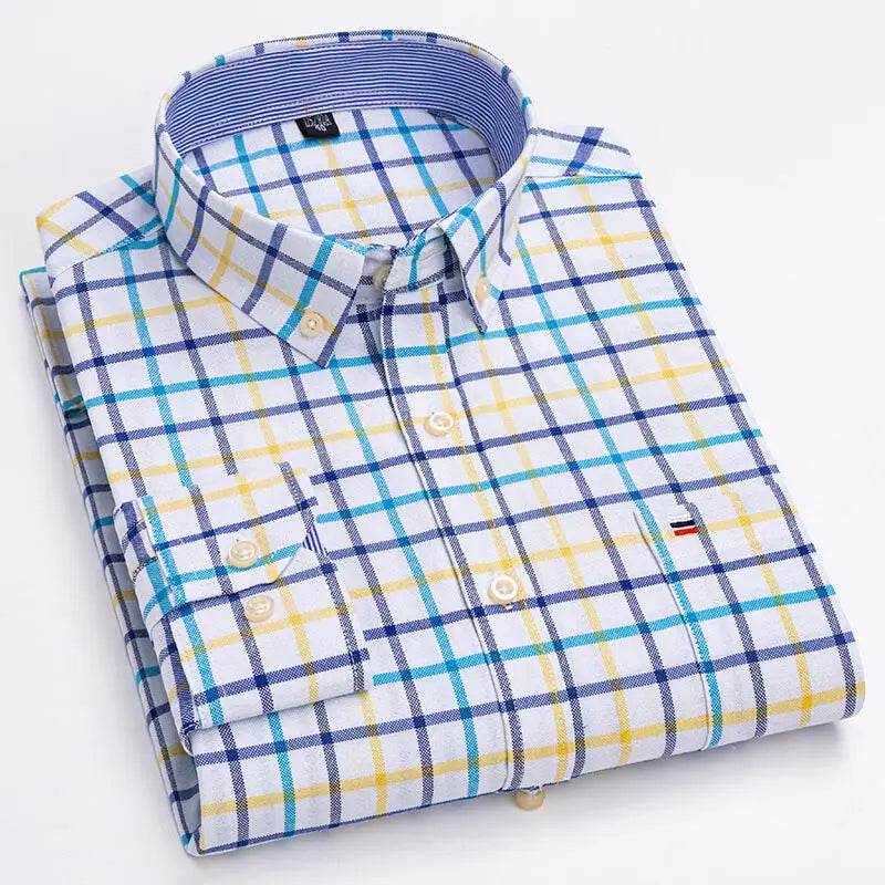 2023 Men's Casual Slim Fit Long Sleeve Shirt