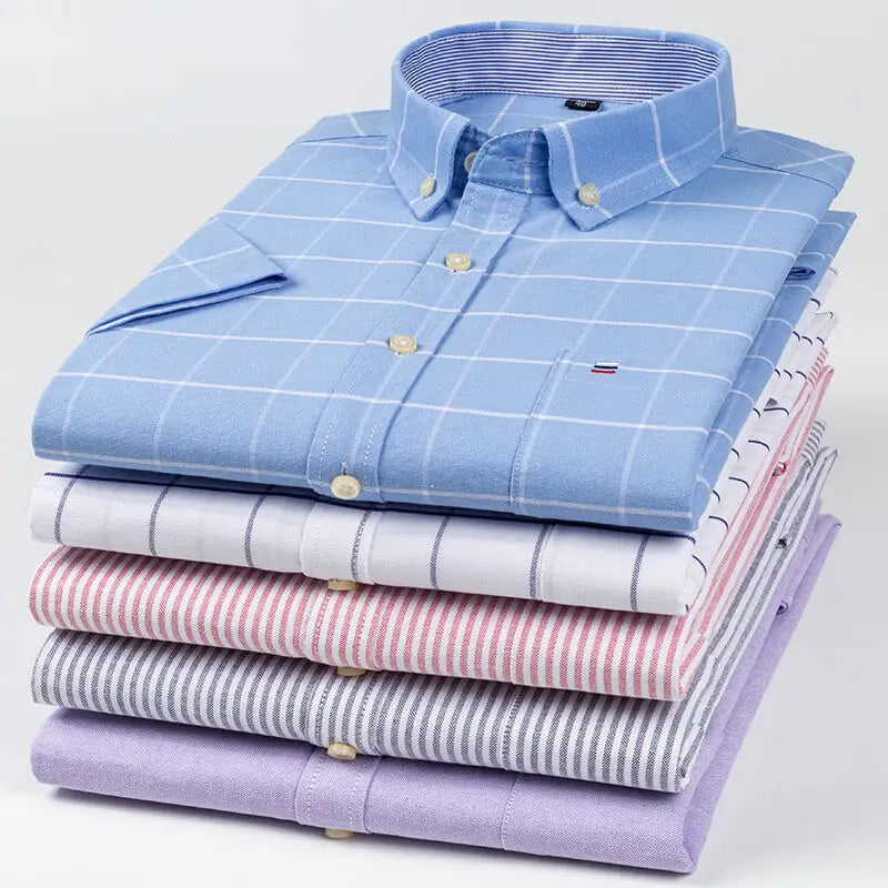 2023 Men's Casual Slim-Fit Short Sleeve Shirt