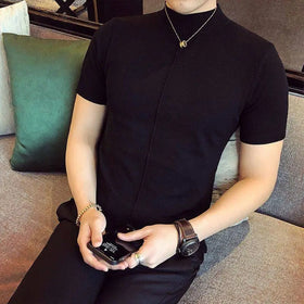2023 Men's Slim Fit Knit Short Sleeve T-Shirt