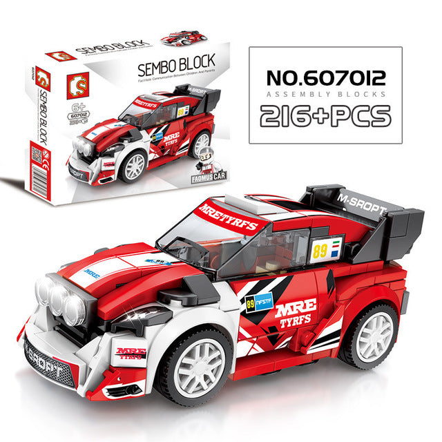 Children's Building Block Toy Car Set