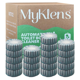 MyKlens Toilet Bowl Cleaner Tablets Automatic Toilet Bowl Cleaners Long-Lasting Toilet Tabs Drop in Tank for Deodorizing & Descaling Green 20 Packs
