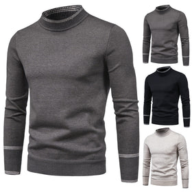 Half High Neck Long Sleeve Slim Sweater Top