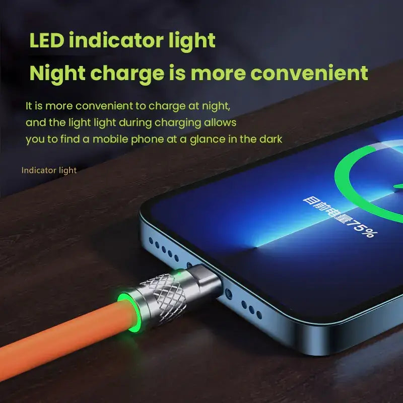 3-in-1 USB Fast Charger Cable for iPhone & Type-C