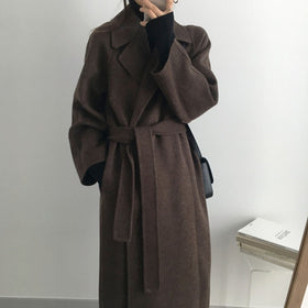 Mid-Length Women's Woolen Coat