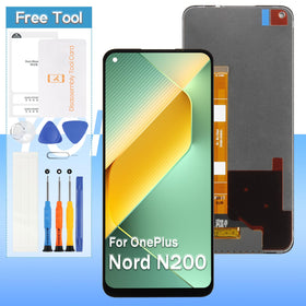 Screen Replacement for OnePlus Nord N200 5G DE2118 DE2117 LCD Display Touch Digitizer Assembly with Tools | 6.49 | Black | Tools Included