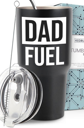 KEDRIAN Dad Fuel Tumbler 30oz Father Day Gifts For Dad Dad Mugs From Daughter Dad Birthday Gift Ideas New Dad Gifts Dad Coffee Mugs For Dad Gifts For Dad From Daughter Dad Christmas Gifts