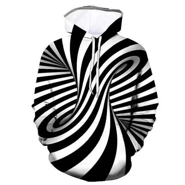 3D Digital Printing Cool Men's Graphic Hoodie Pullover