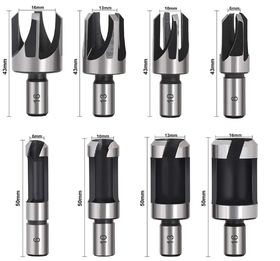 GOXAWEE 4pcs Wood Plug Cutter Drill Bit Set