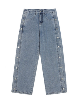 Men's Hip Hop Loose Straight Leg Wide Leg Jeans