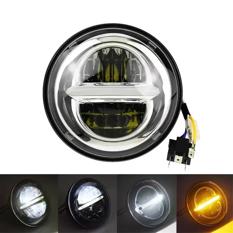 5.75-Inch LED Headlight for Harley - 50W Upgrade