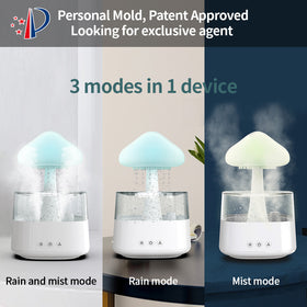 Cloud and Rain Humidifier with Colorful Night Light