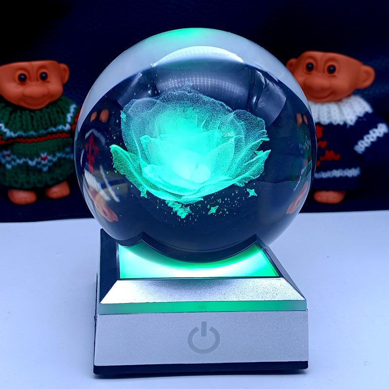 Luminous Crystal Ball Night Light for Bedroom Decor
