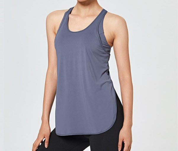 Women's Sleeveless Yoga Vest with Chest Pad Top