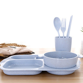Wheat Dinnerware Set for Kids - Plates and Bowls
