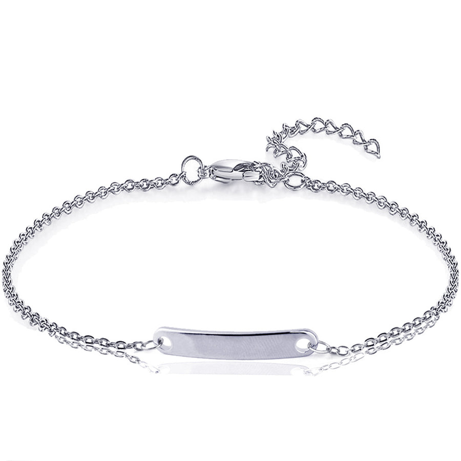 Personalized Engraved Stainless Steel Name Bracelet