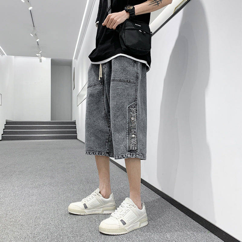 Men's Large Size Loose Fit Five Point Slim Shorts