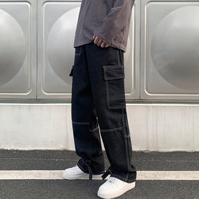 Men's Hip Hop Casual Wide Leg Jeans