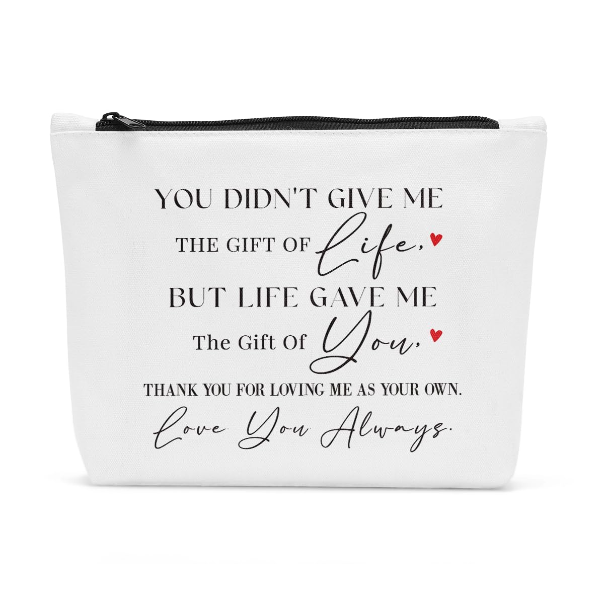 FBCCZEY Mothers Day Bonus Mom Gifts for Stepmom Makeup Bag Mother in Law Birthday Gifts Retirement Gifts for Bonus Mom Makeup Pouch Bonus Mom Birthday Gift Ideas Cosmetic Bag