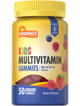 Sundance Kids Multivitamin Gummies | 50 Count | Mixed Berry Flavor | Vegetarian Non-GMO and Gluten Free Supplement