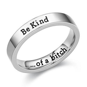 BeKind Titanium Steel Couple Ring - European & American Style