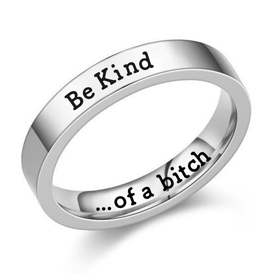 BeKind Titanium Steel Couple Ring - European & American Style