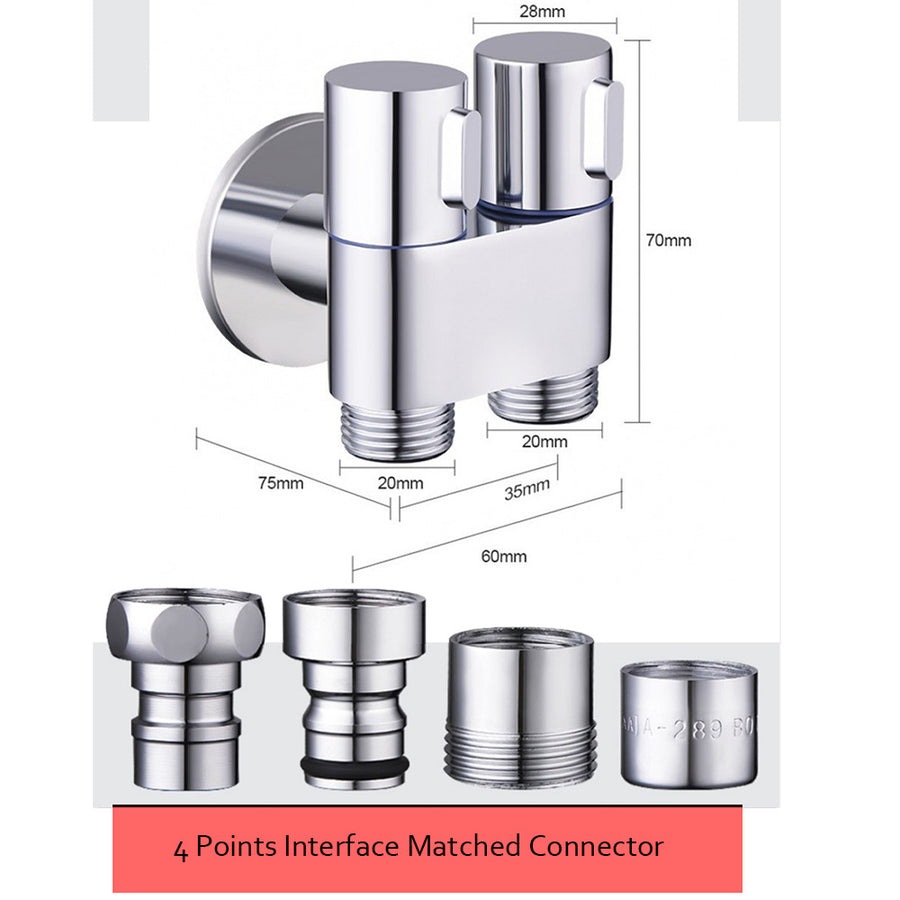 High-Pressure Toilet Spray Bidet Set in Gray