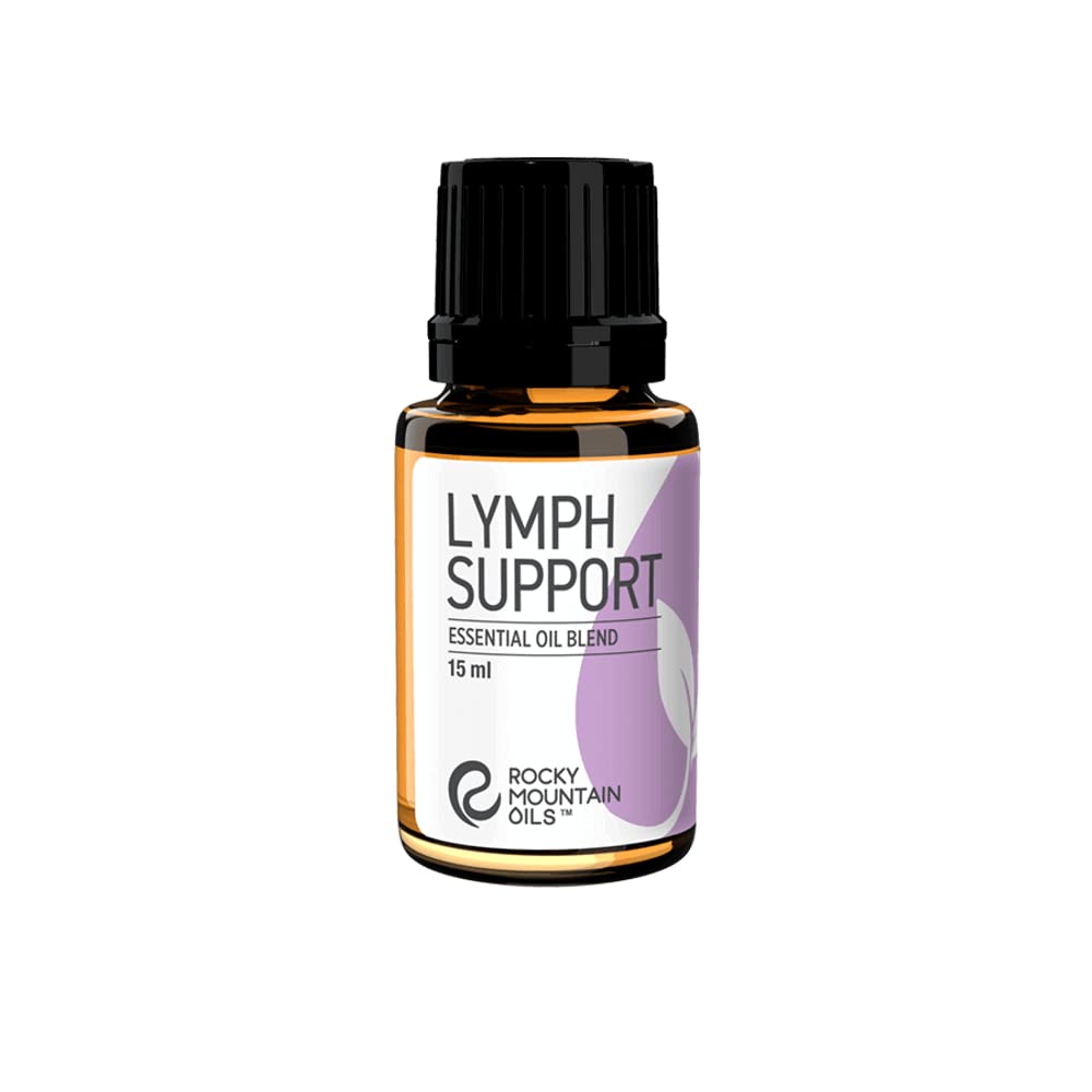 Rocky Mountain Oils Lymph Support Essential Oil Blend with 100% Pure and Natural Essential Oils - Lymphatic Oil Massage Oil for Massage Therapy - 15ml