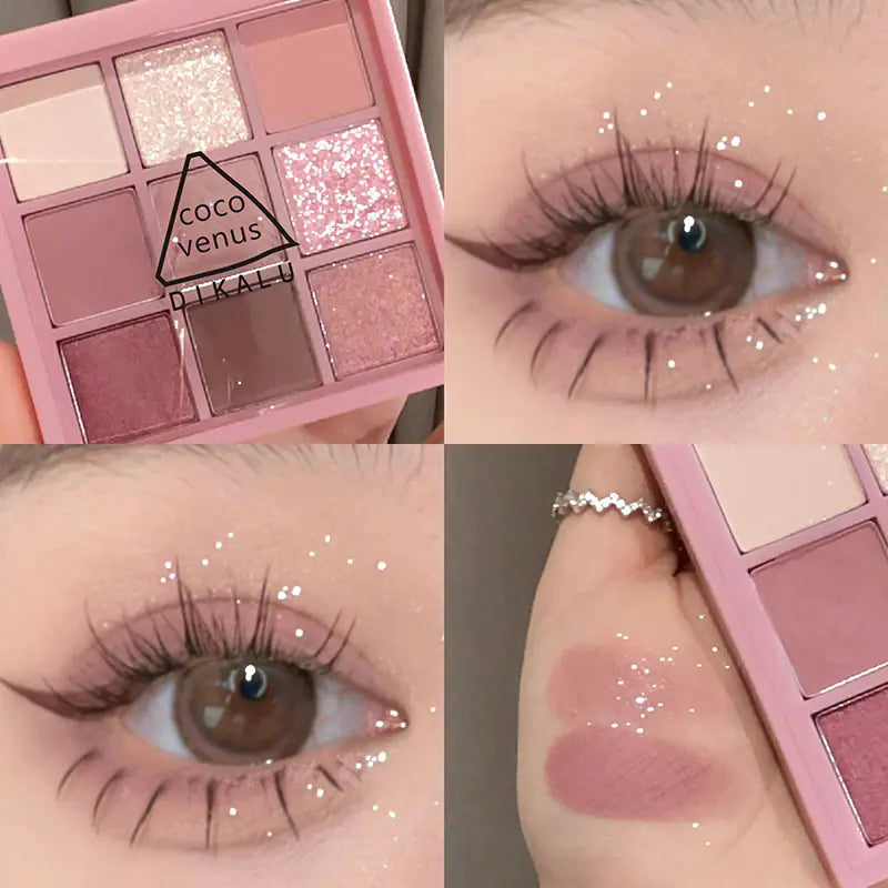 DIKALU Sunset Glow Nine-Color Eyeshadow Palette - Joomcy