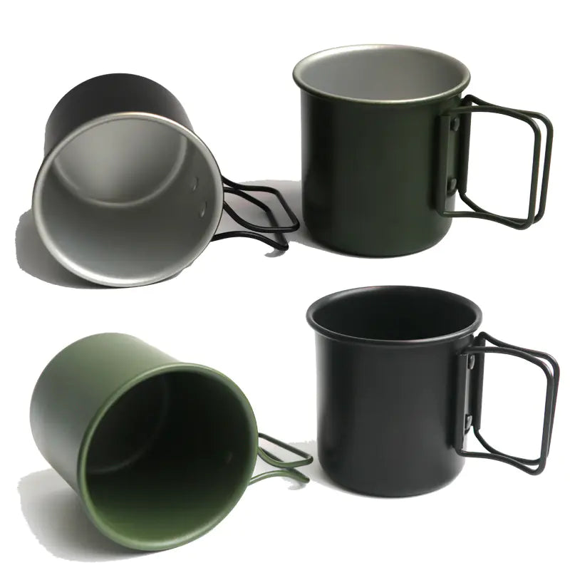 300ml Portable Folding Aluminum Camping Cup - Joomcy