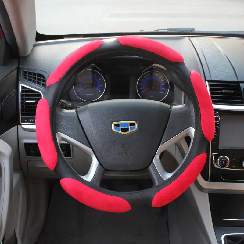 3D Suede Steering Wheel Cover - Joomcy
