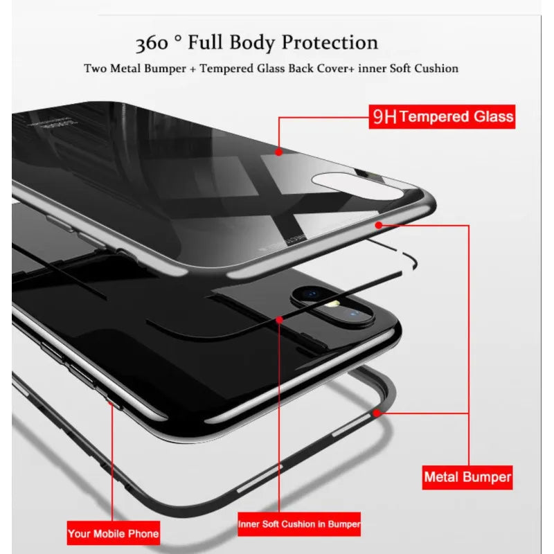 Magnetic Tempered Glass Shell Screen Protector - Joomcy