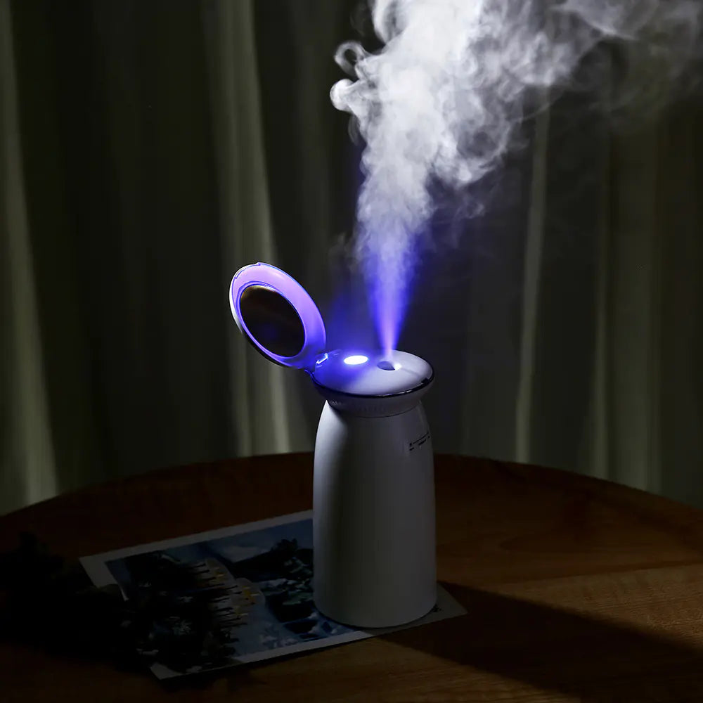 USB Mini Humidifier with Shell Flip Cover and Mirror - Joomcy