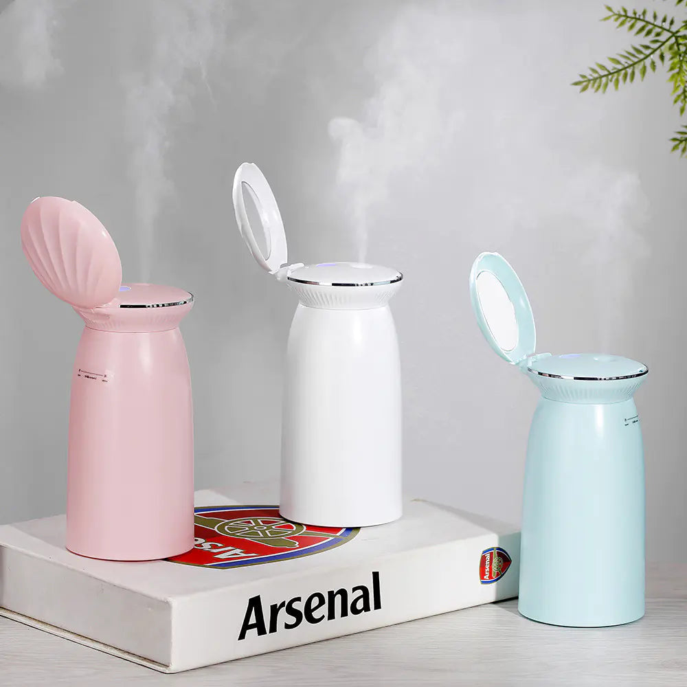 USB Mini Humidifier with Shell Flip Cover and Mirror - Joomcy