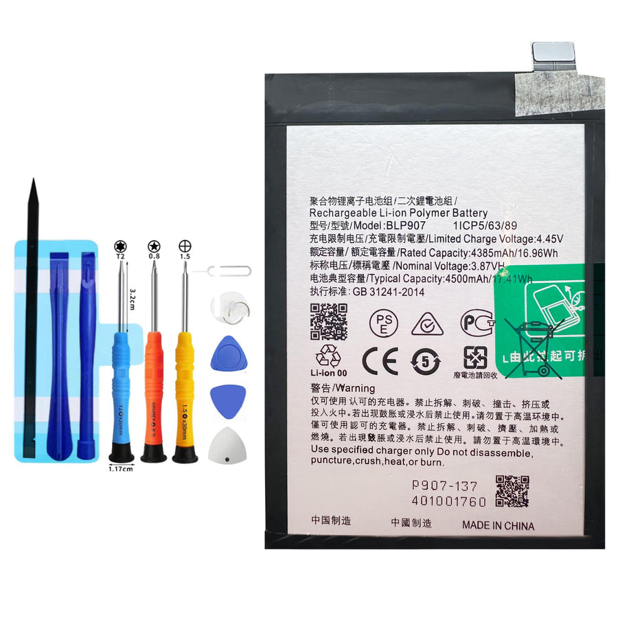 Vvuilsty BLP907 Replacement Battery for OnePlus Nord N20 BatteryRechargeable 0 Cycle Battery Compatible with OnePlus Nord N20 5G GN2200 CPH2459 with Repair Tool Kits