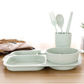 Wheat Dinnerware Set for Kids - Plates and Bowls